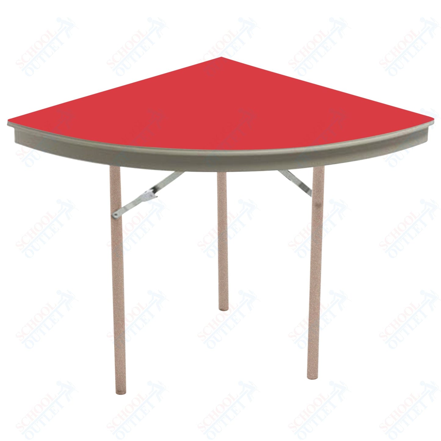 AmTab Dynalite Featherweight Heavy - Duty ABS Plastic Folding Table - Quarter 60" Diameter x 29"H (AmTab AMT - QR60DL) - SchoolOutlet