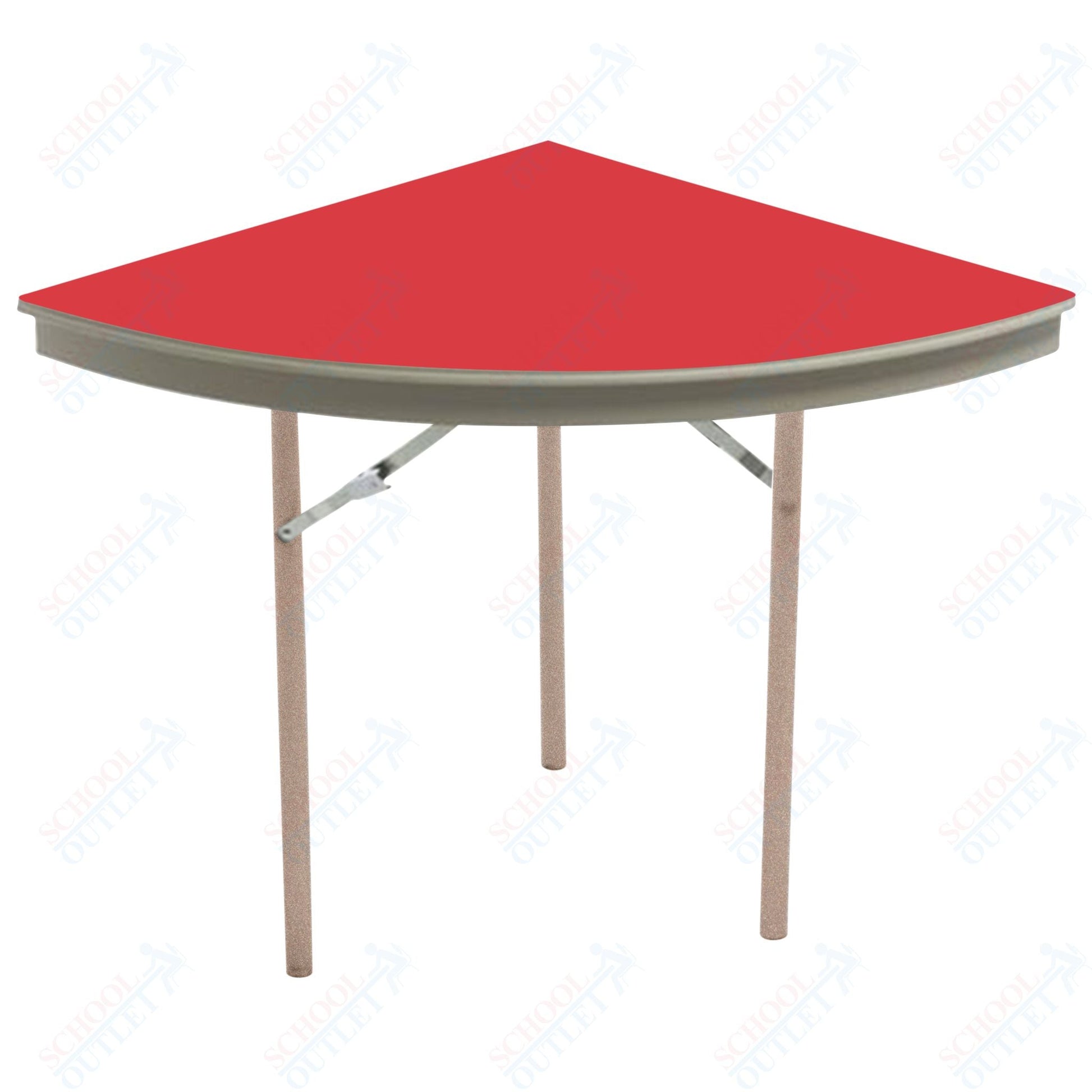 AmTab Dynalite Featherweight Heavy - Duty ABS Plastic Folding Table - Quarter 60" Diameter x 29"H (AmTab AMT - QR60DL) - SchoolOutlet
