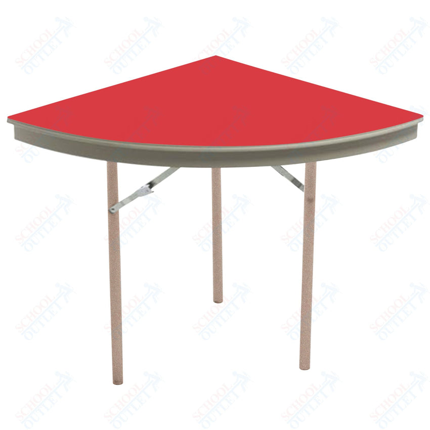 AmTab Dynalite Featherweight Heavy - Duty ABS Plastic Folding Table - Quarter 60" Diameter x 29"H (AmTab AMT - QR60DL) - SchoolOutlet