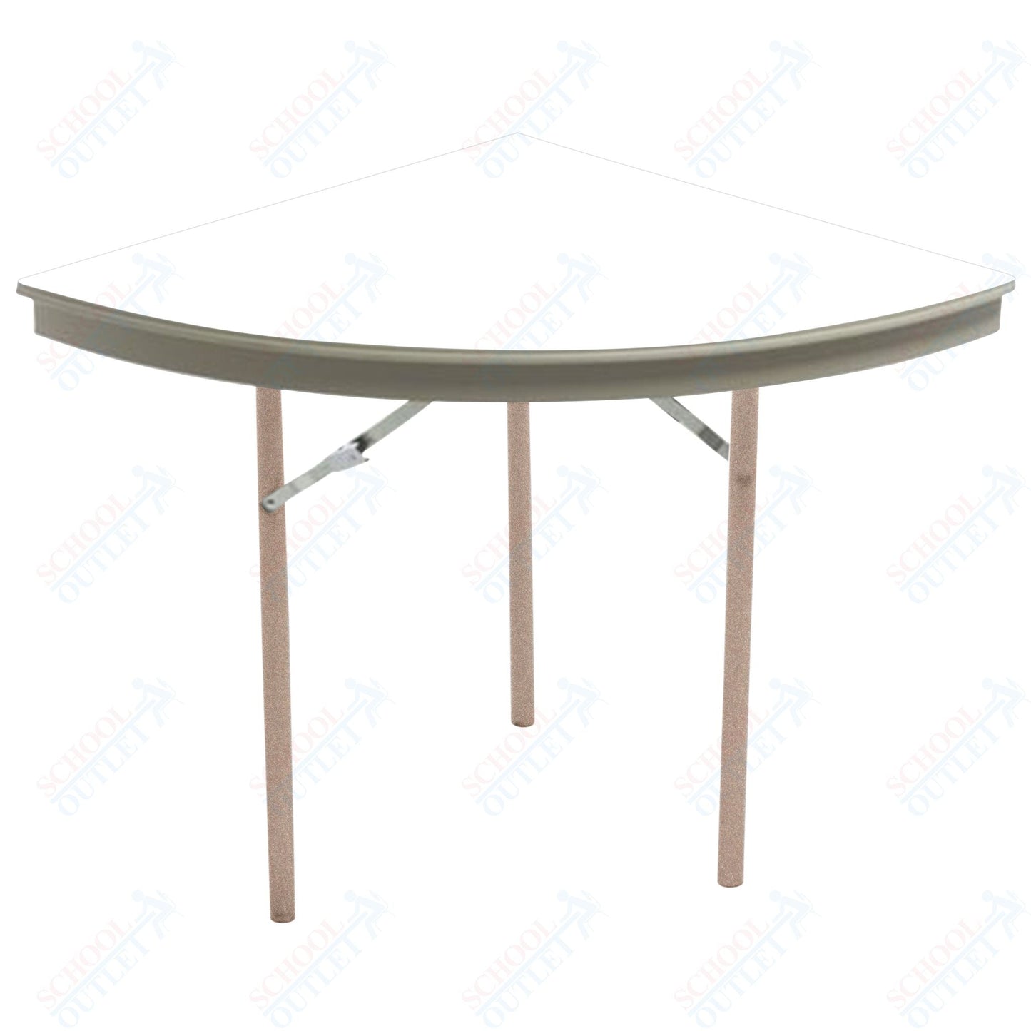 AmTab Dynalite Featherweight Heavy - Duty ABS Plastic Folding Table - Quarter 60" Diameter x 29"H (AmTab AMT - QR60DL) - SchoolOutlet