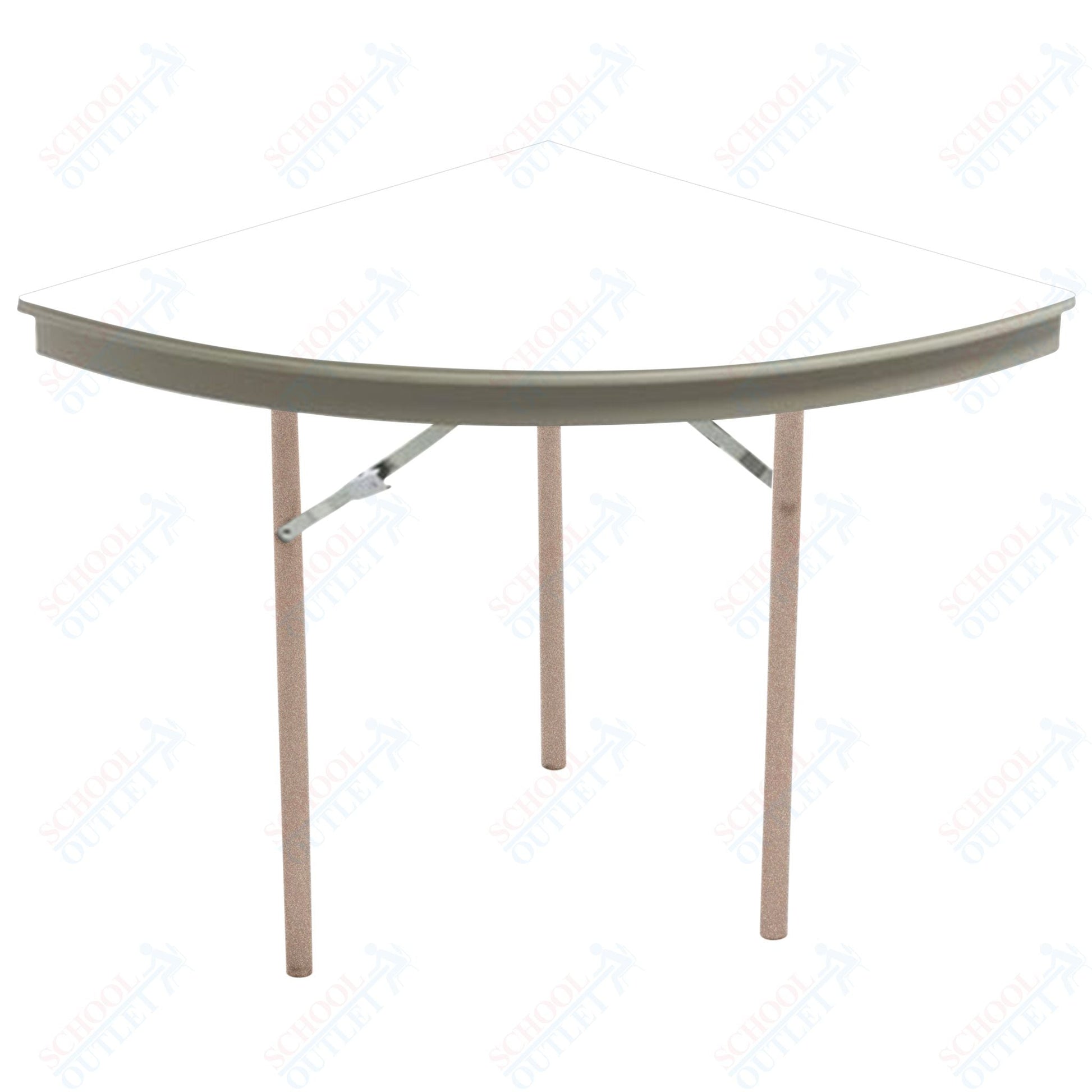AmTab Dynalite Featherweight Heavy - Duty ABS Plastic Folding Table - Quarter 60" Diameter x 29"H (AmTab AMT - QR60DL) - SchoolOutlet