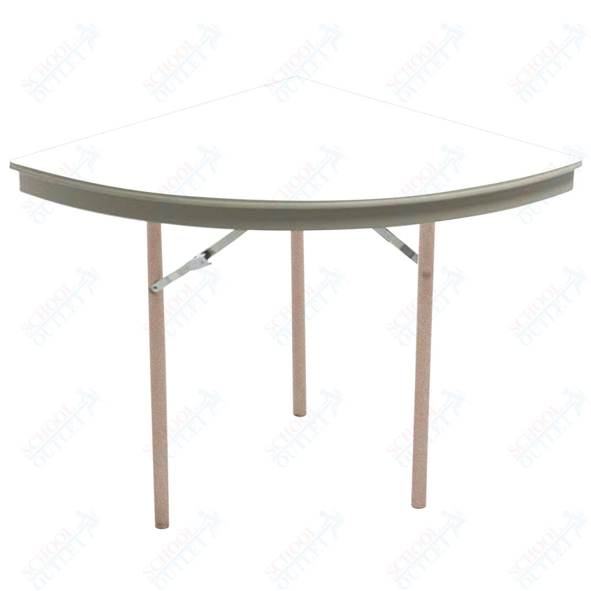 AmTab Dynalite Featherweight Heavy - Duty ABS Plastic Folding Table - Quarter 60" Diameter x 29"H (AmTab AMT - QR60DL) - SchoolOutlet