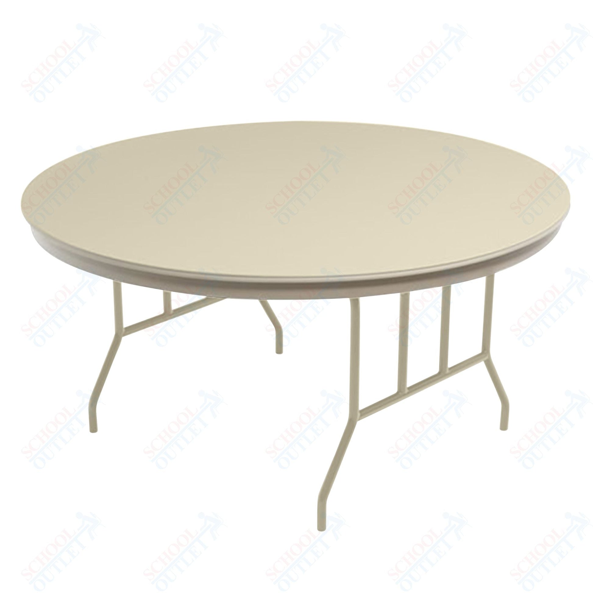 AmTab Dynalite Featherweight Heavy - Duty ABS Plastic Folding Table - Round - 30" Diameter x 29"H (AmTab AMT - R30DL) - SchoolOutlet