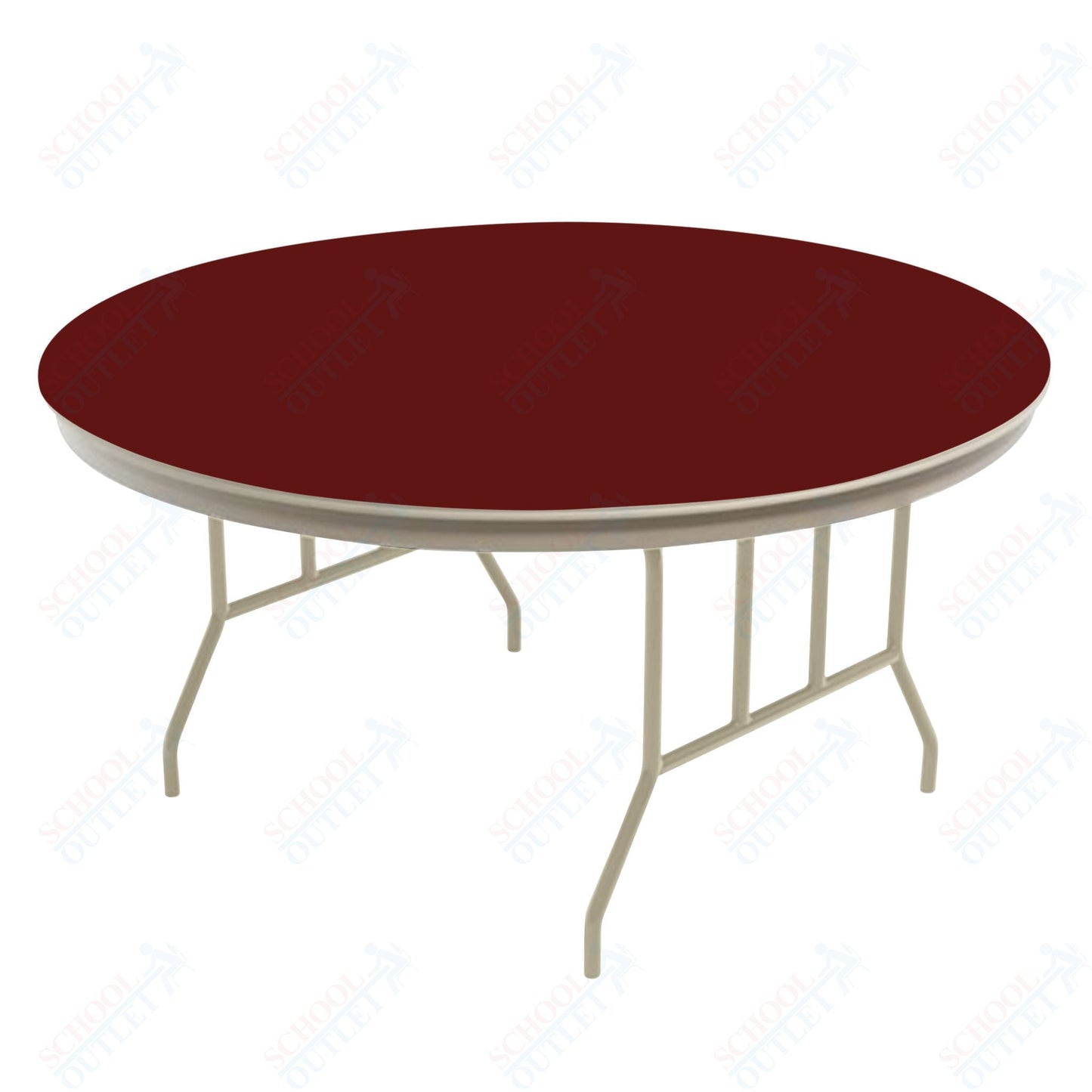 AmTab Dynalite Featherweight Heavy - Duty ABS Plastic Folding Table - Round - 30" Diameter x 29"H (AmTab AMT - R30DL) - SchoolOutlet