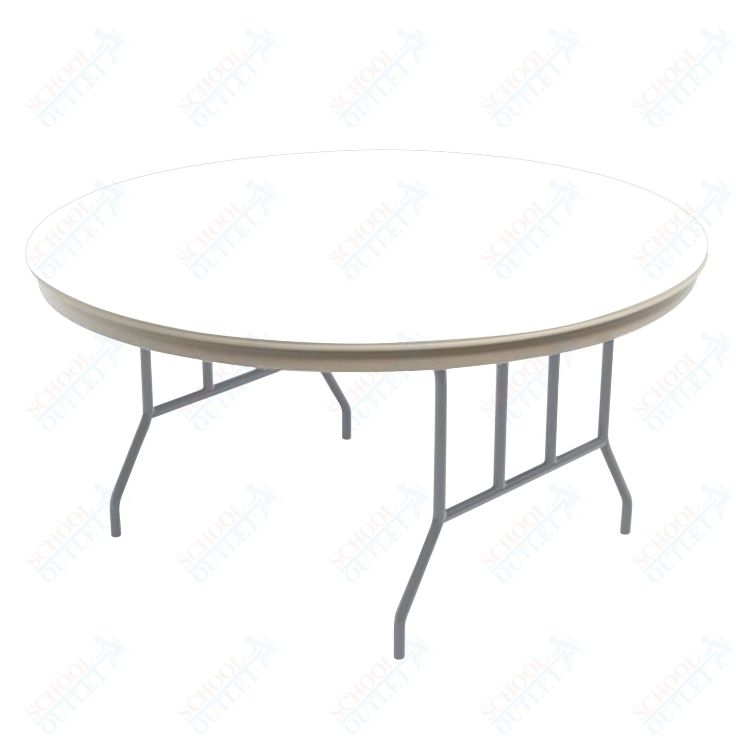 AmTab Dynalite Featherweight Heavy - Duty ABS Plastic Folding Table - Round - 36" Diameter x 29"H (AmTab AMT - R36DL) - SchoolOutlet