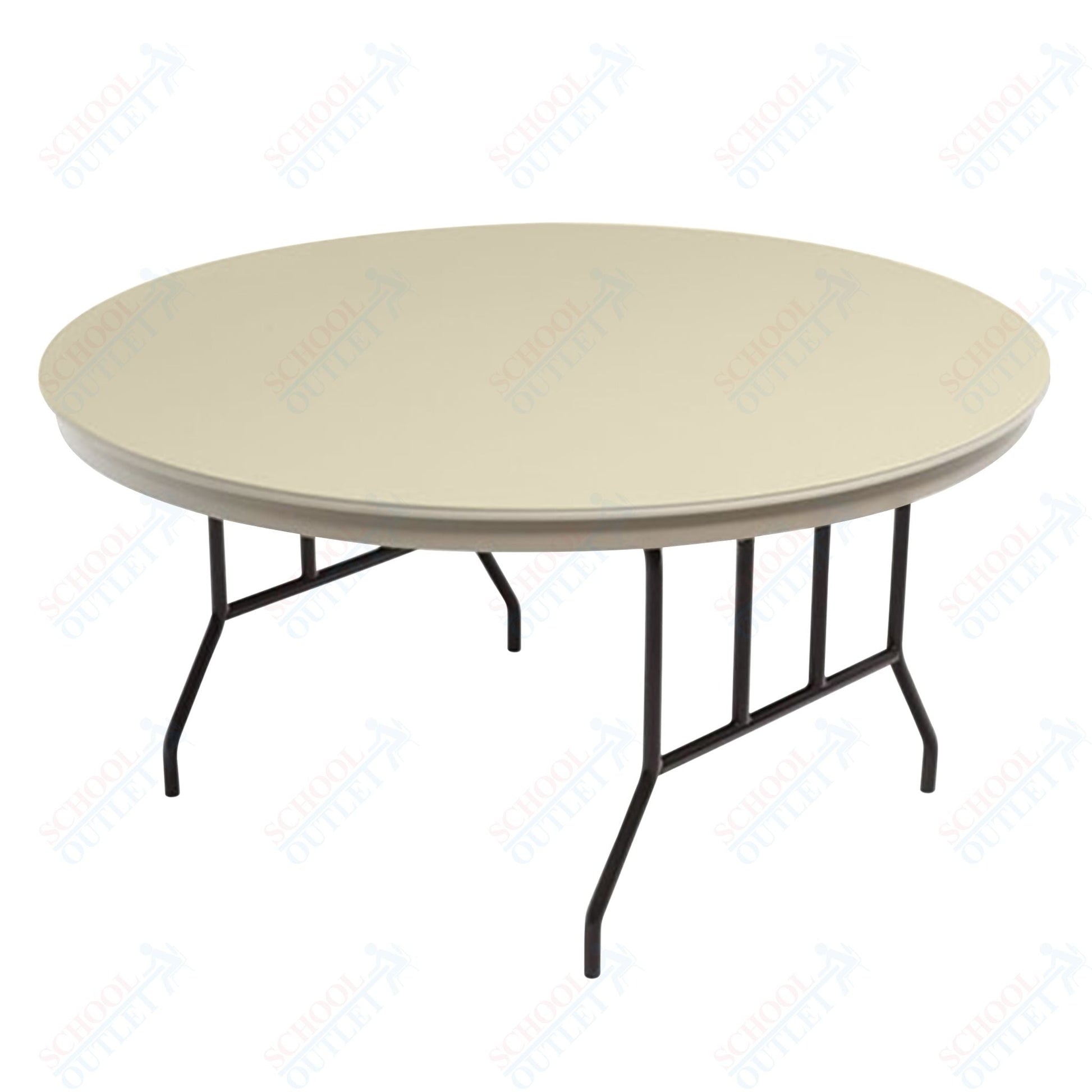 AmTab Dynalite Featherweight Heavy - Duty ABS Plastic Folding Table - Round - 48" Diameter x 29"H (AmTab AMT - R48DL) - SchoolOutlet