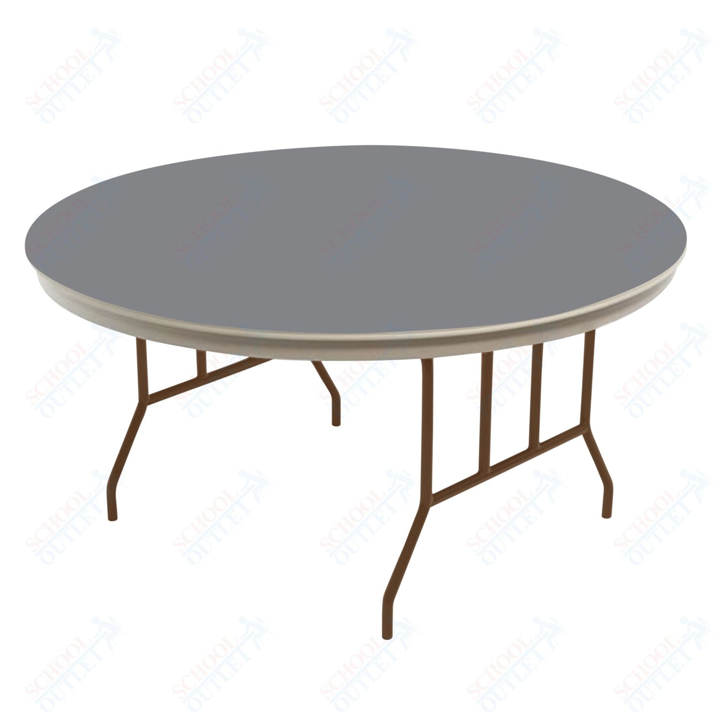 AmTab Dynalite Featherweight Heavy - Duty ABS Plastic Folding Table - Round - 48" Diameter x 29"H (AmTab AMT - R48DL) - SchoolOutlet