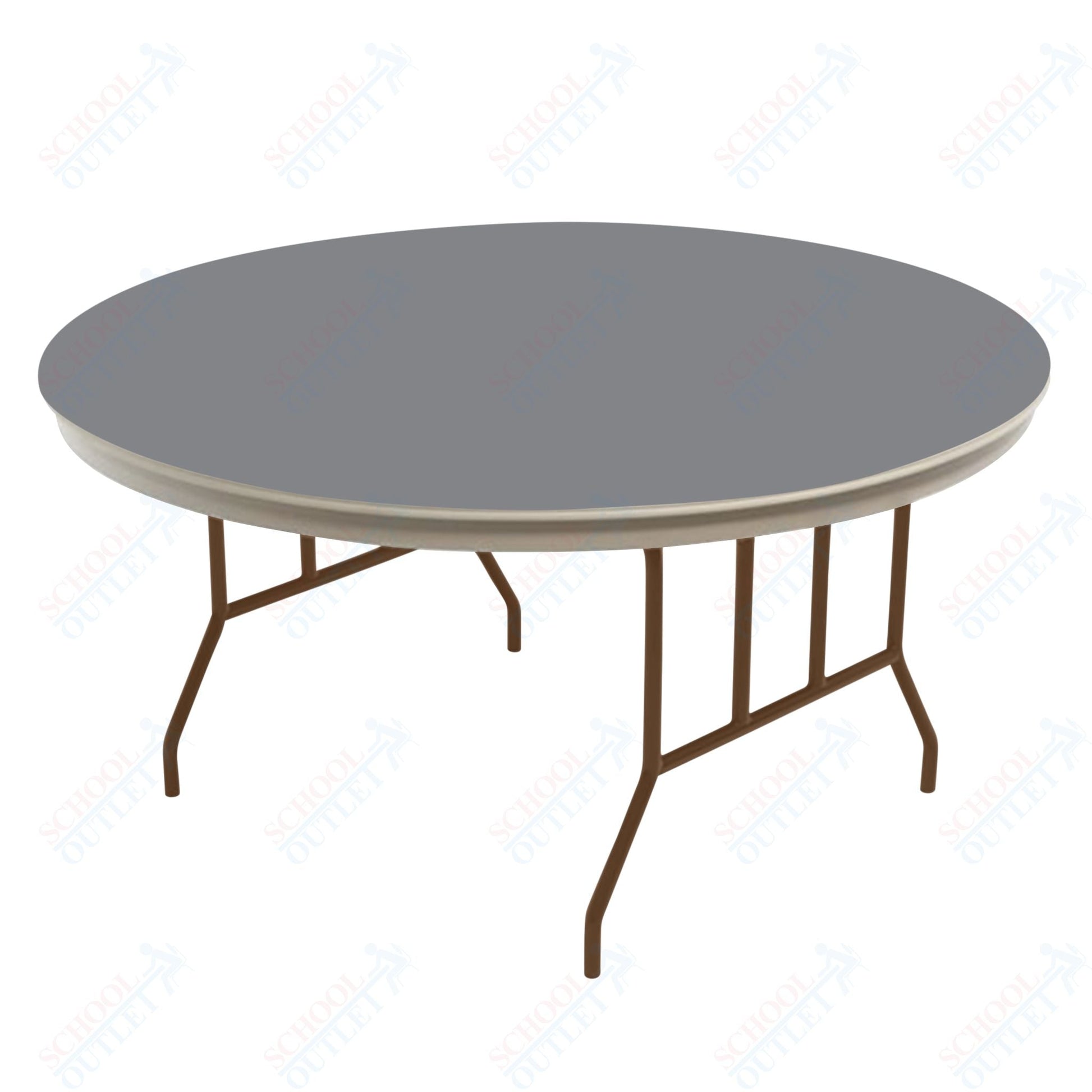 AmTab Dynalite Featherweight Heavy - Duty ABS Plastic Folding Table - Round - 48" Diameter x 29"H (AmTab AMT - R48DL) - SchoolOutlet