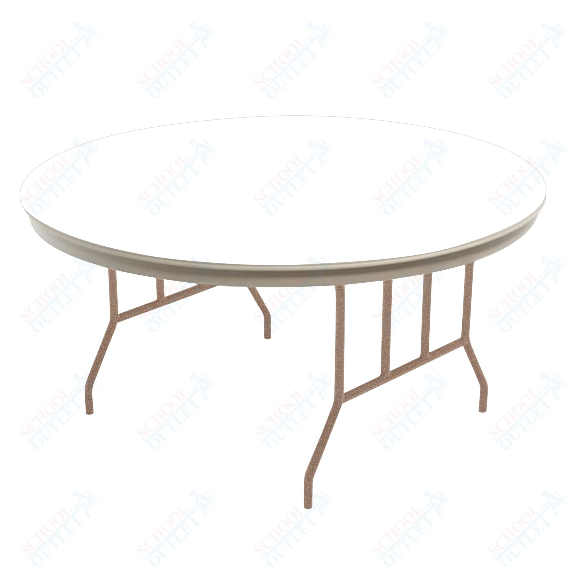 AmTab Dynalite Featherweight Heavy - Duty ABS Plastic Folding Table - Round - 48" Diameter x 29"H (AmTab AMT - R48DL) - SchoolOutlet