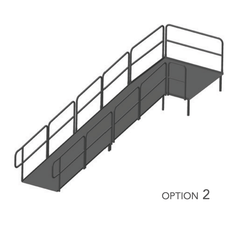 AmTab Stage Ramp - ADA Compliant - 16" Rise - Option 2  (AmTab AMT-RAMP16 - Option 2)