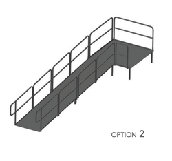 AmTab Stage Ramp - ADA Compliant - 16" Rise - Option 2  (AmTab AMT-RAMP16 - Option 2)