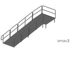 AmTab Stage Ramp - ADA Compliant - 16" Rise - Option 2 - California  (AmTab AMT-RAMP16 - Option 2 - California)