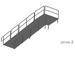 AmTab Stage Ramp - ADA Compliant - 16" Rise - Option 2 - California  (AmTab AMT-RAMP16 - Option 2 - California)