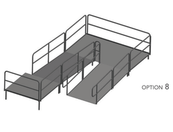 AmTab Stage Ramp - ADA Compliant - 16" Rise - Option 8 - California  (AmTab AMT-RAMP16 - Option 8 - California)