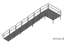AmTab Stage Ramp - ADA Compliant - 24" Rise - Option 6  (AmTab AMT-RAMP24 - Option 6)