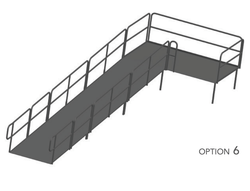 AmTab Stage Ramp - ADA Compliant - 24" Rise - Option 6 - California  (AmTab AMT-RAMP24 - Option 6 - California)