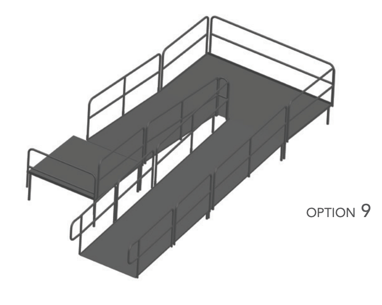 AmTab Stage Ramp - ADA Compliant - 24" Rise - Option 9 - California (AmTab AMT - RAMP24 - Option 9 - California) - SchoolOutlet