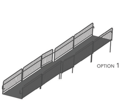 AmTab Stage Ramp - ADA Compliant - 32" Rise - Option 1  (AmTab AMT-RAMP32 - Option 1)