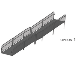 AmTab Stage Ramp - ADA Compliant - 32" Rise - Option 1 - California  (AmTab AMT-RAMP32 - Option 1 - California)