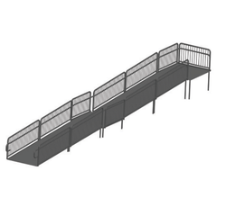 AmTab Stage Ramp - ADA Compliant - 32" Rise - Option 2  (AmTab AMT-RAMP32 - Option 2)