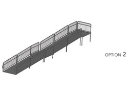 AmTab Stage Ramp - ADA Compliant - 32" Rise - Option 2 - California  (AmTab AMT-RAMP32 - Option 2 - California)