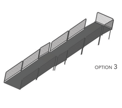 AmTab Stage Ramp - ADA Compliant - 32" Rise - Option 3  (AmTab AMT-RAMP32 - Option 3)