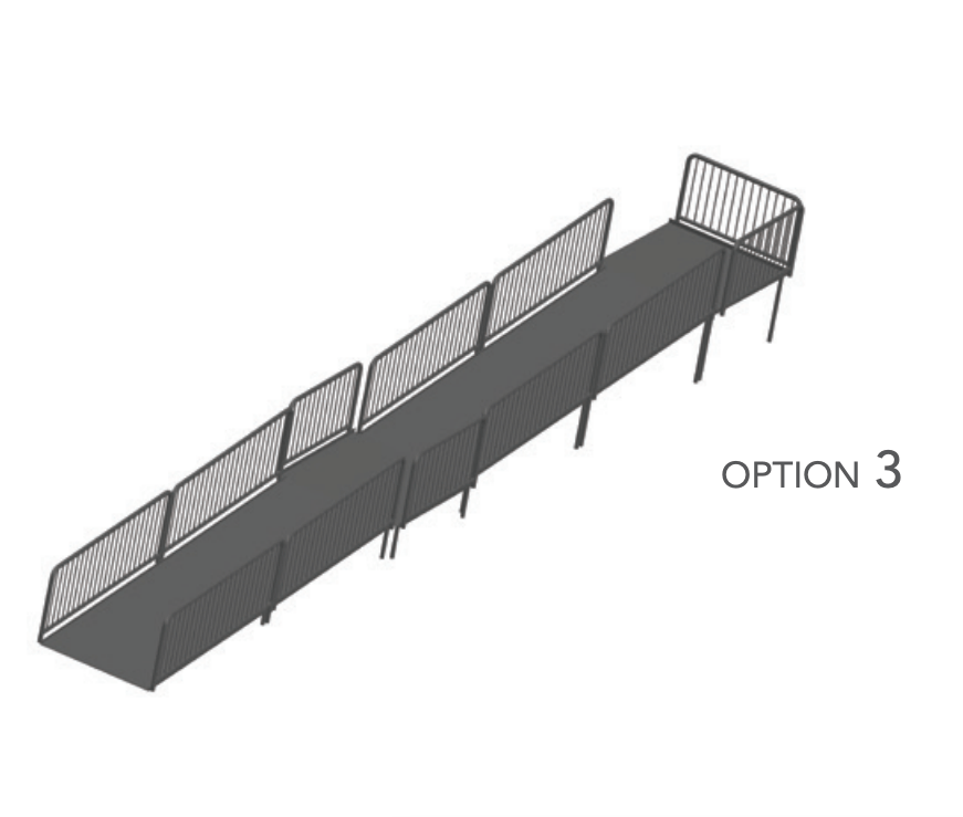 AmTab Stage Ramp - ADA Compliant - 32" Rise - Option 3 - California (AmTab AMT - RAMP32 - Option 3 - California) - SchoolOutlet