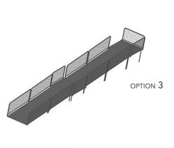 AmTab Stage Ramp - ADA Compliant - 32" Rise - Option 3 - California  (AmTab AMT-RAMP32 - Option 3 - California)