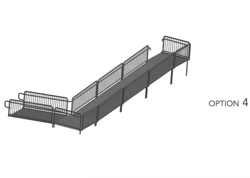 AmTab Stage Ramp - ADA Compliant - 32" Rise - Option 4 - California (AmTab AMT - RAMP32 - Option 4 - California) - SchoolOutlet