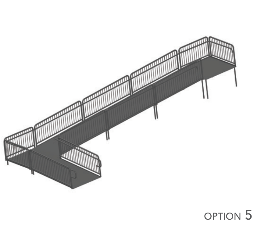 AmTab Stage Ramp - ADA Compliant - 32" Rise - Option 5 (AmTab AMT - RAMP32 - Option 5) - SchoolOutlet