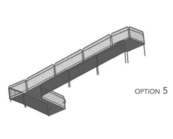 AmTab Stage Ramp - ADA Compliant - 32" Rise - Option 5 - California  (AmTab AMT-RAMP32 - Option 5 - California)