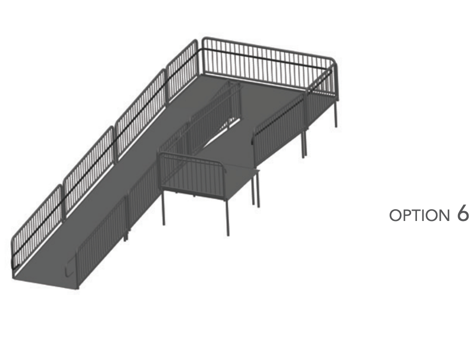 AmTab Stage Ramp - ADA Compliant - 32" Rise - Option 6 - California (AmTab AMT - RAMP32 - Option 6 - California) - SchoolOutlet