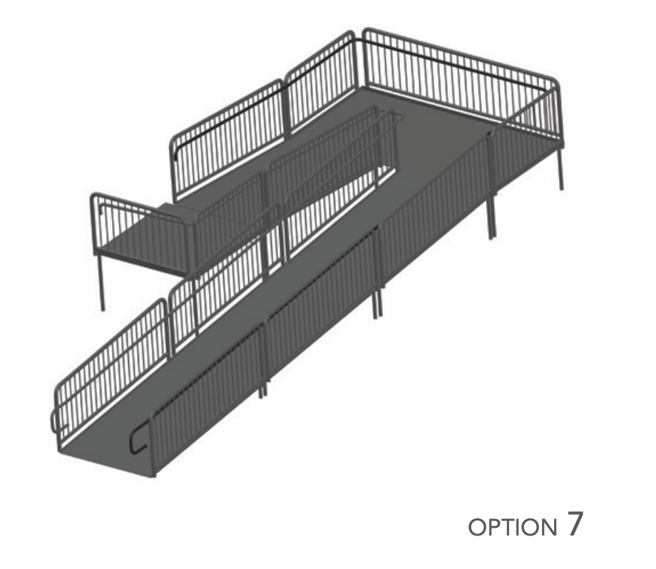 AmTab Stage Ramp - ADA Compliant - 32" Rise - Option 7 (AmTab AMT - RAMP32 - Option 7) - SchoolOutlet