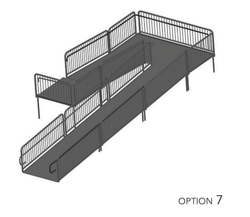 AmTab Stage Ramp - ADA Compliant - 32" Rise - Option 7  (AmTab AMT-RAMP32 - Option 7)