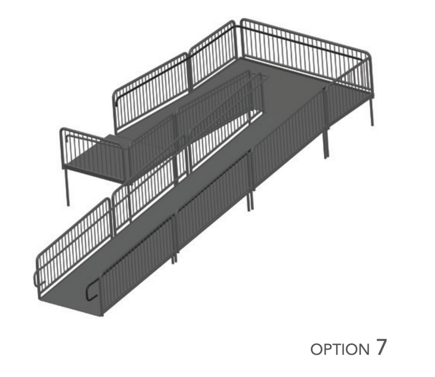 AmTab Stage Ramp - ADA Compliant - 32" Rise - Option 7 (AmTab AMT - RAMP32 - Option 7) - SchoolOutlet