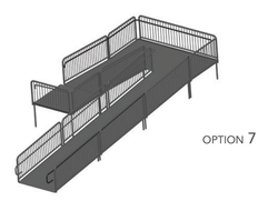 AmTab Stage Ramp - ADA Compliant - 32" Rise - Option 7 - California  (AmTab AMT-RAMP32 - Option 7 - California)