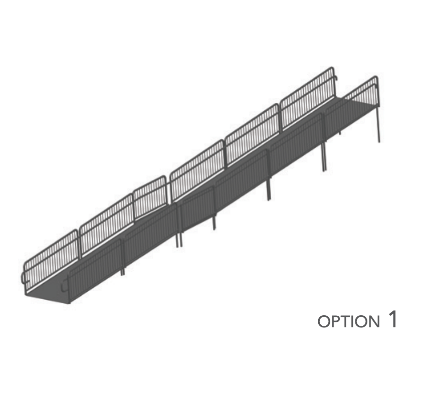 AmTab Stage Ramp - ADA Compliant - 40" Rise - Option 1 (AmTab AMT - RAMP40 - Option 1) - SchoolOutlet