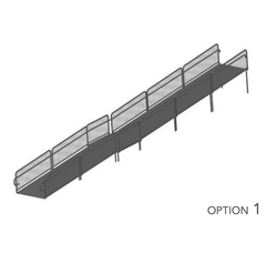 AmTab Stage Ramp - ADA Compliant - 40" Rise - Option 1  (AmTab AMT-RAMP40 - Option 1)