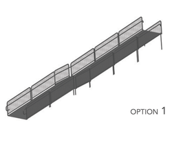 AmTab Stage Ramp - ADA Compliant - 40" Rise - Option 1 - California  (AmTab AMT-RAMP40 - Option 1 - California)