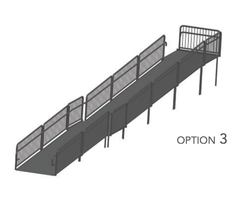 AmTab Stage Ramp - ADA Compliant - 40" Rise - Option 3 - California  (AmTab AMT-RAMP40 - Option 3 - California)