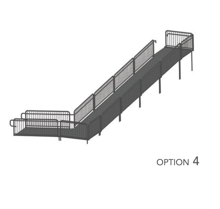 AmTab Stage Ramp - ADA Compliant - 40" Rise - Option 4 (AmTab AMT - RAMP40 - Option 4) - SchoolOutlet