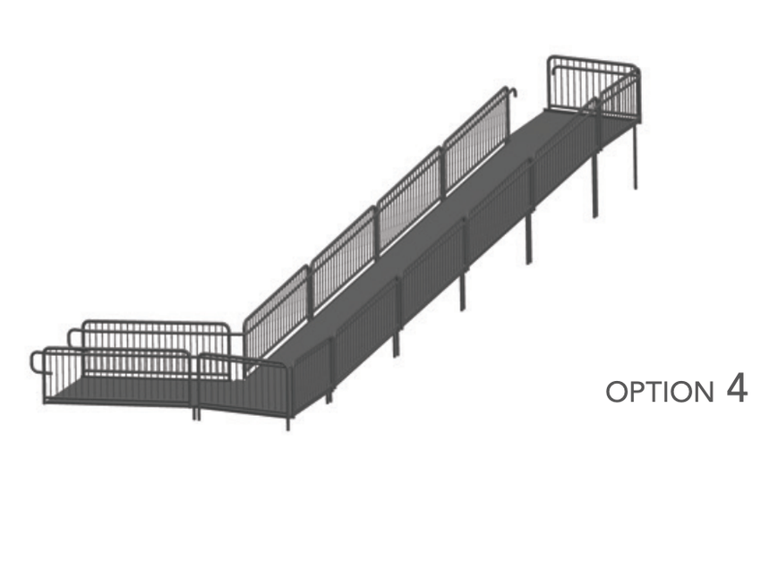 AmTab Stage Ramp - ADA Compliant - 40" Rise - Option 4 - California (AmTab AMT - RAMP40 - Option 4 - California) - SchoolOutlet