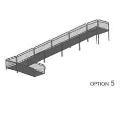 AmTab Stage Ramp - ADA Compliant - 40" Rise - Option 5  (AmTab AMT-RAMP40 - Option 5)