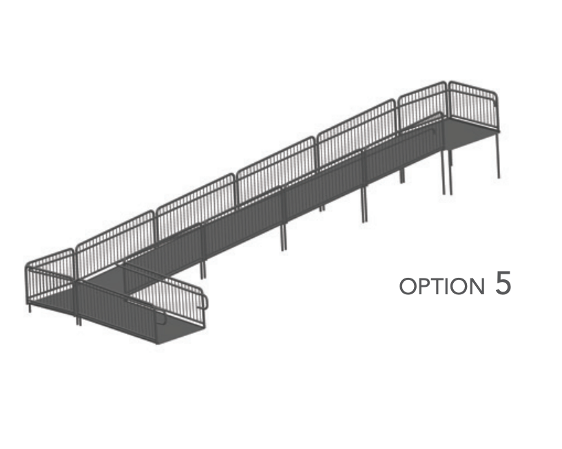 AmTab Stage Ramp - ADA Compliant - 40" Rise - Option 5 - California (AmTab AMT - RAMP40 - Option 5 - California) - SchoolOutlet