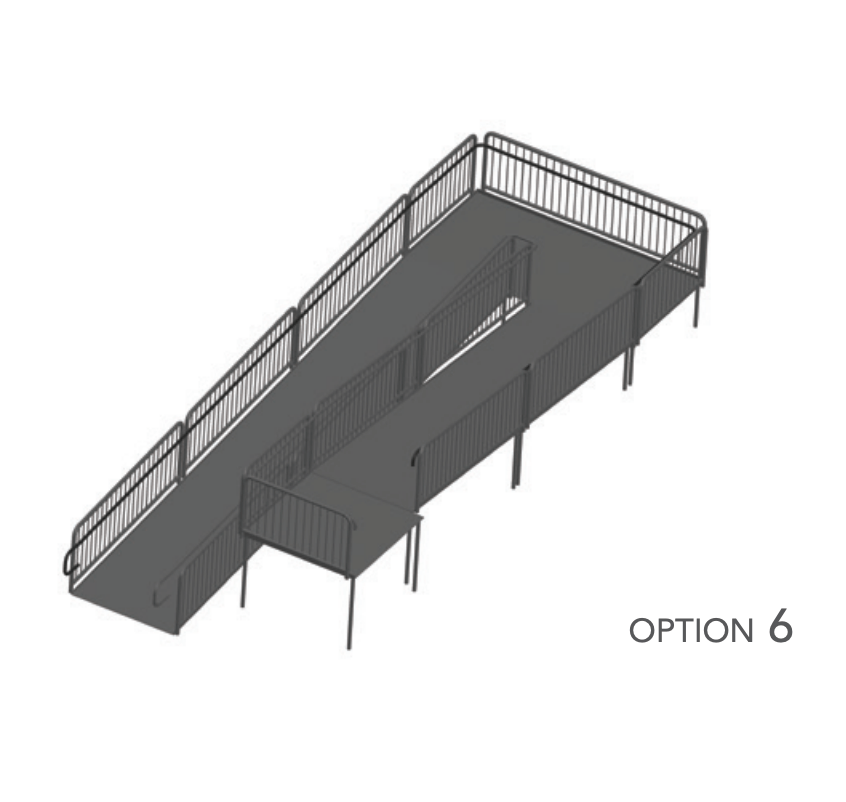 AmTab Stage Ramp - ADA Compliant - 40" Rise - Option 6 (AmTab AMT - RAMP40 - Option 6) - SchoolOutlet