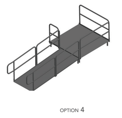 AmTab Stage Ramp - ADA Compliant - 8" Rise - Option 4  (AmTab AMT-RAMP8 - Option 4)
