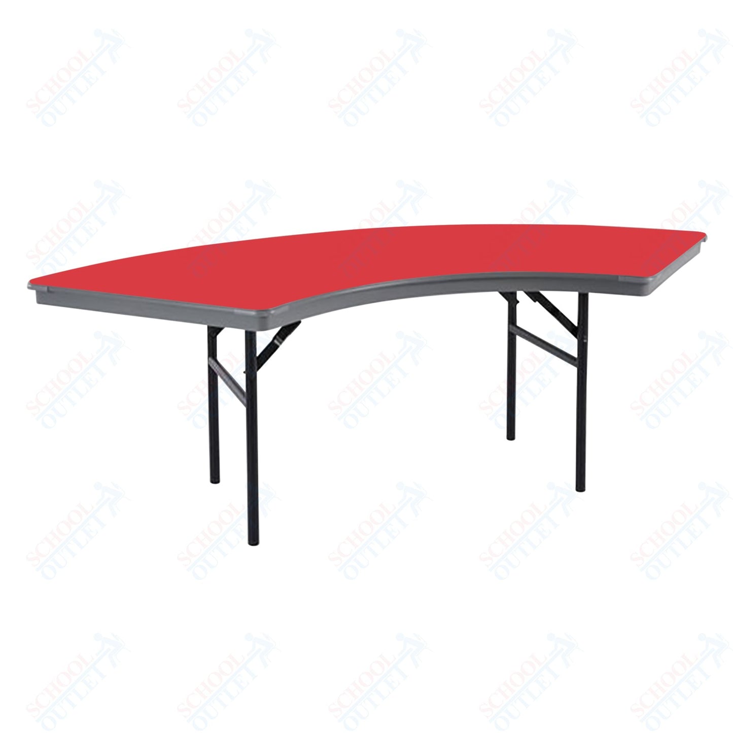 AmTab Dynalite Featherweight Heavy - Duty ABS Plastic Folding Table - Serpentine - 30"W x 72"L x 29"H (AmTab AMT - SE306DL) - SchoolOutlet