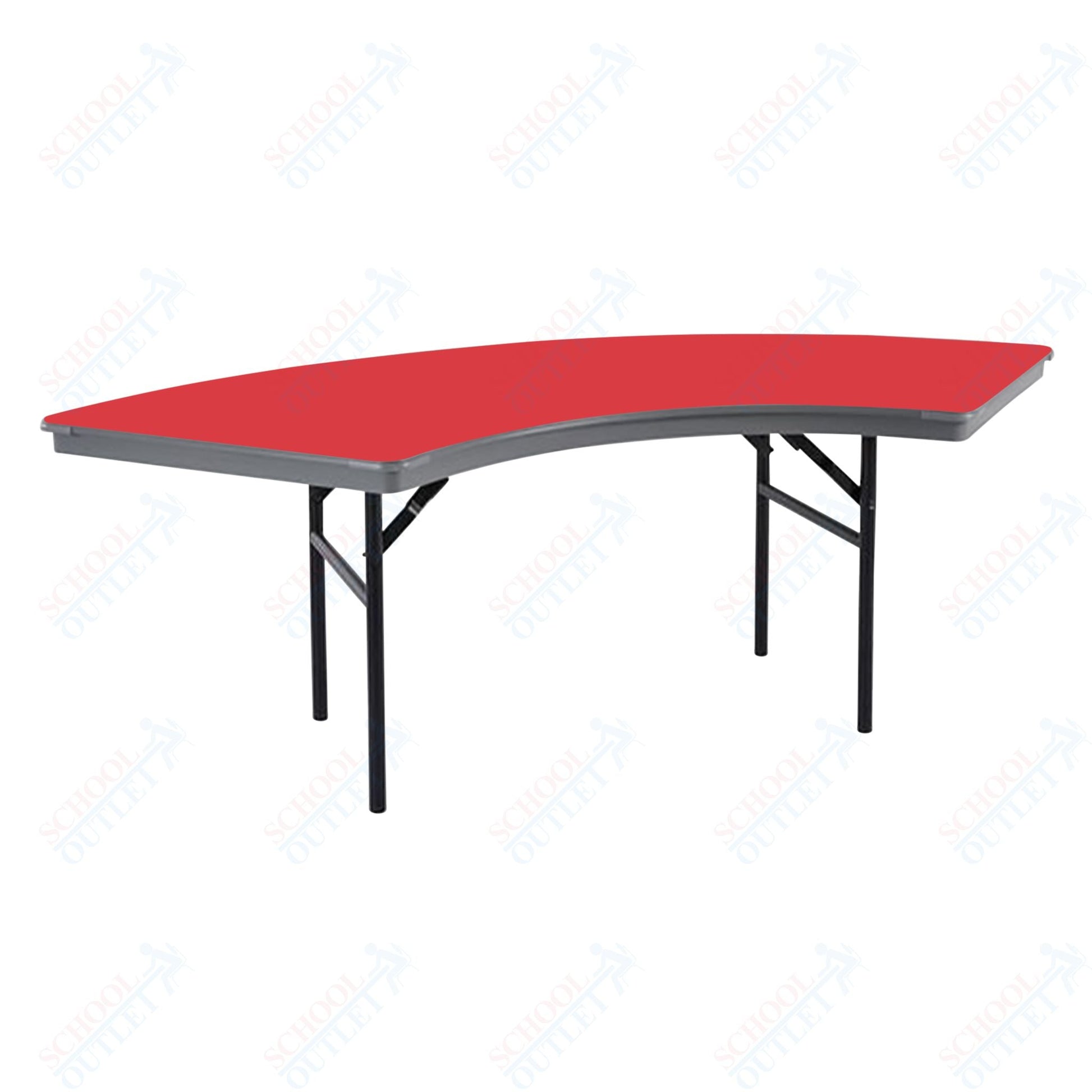 AmTab Dynalite Featherweight Heavy - Duty ABS Plastic Folding Table - Serpentine - 30"W x 72"L x 29"H (AmTab AMT - SE306DL) - SchoolOutlet