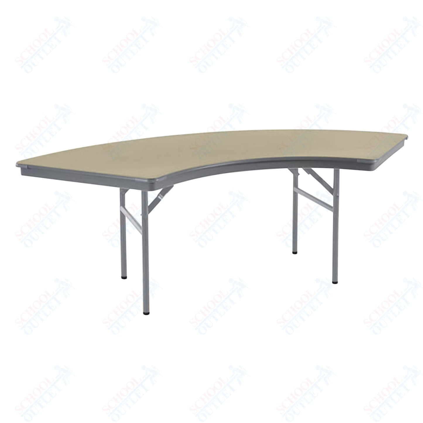 AmTab Dynalite Featherweight Heavy - Duty ABS Plastic Folding Table - Serpentine - 30"W x 72"L x 29"H (AmTab AMT - SE306DL) - SchoolOutlet
