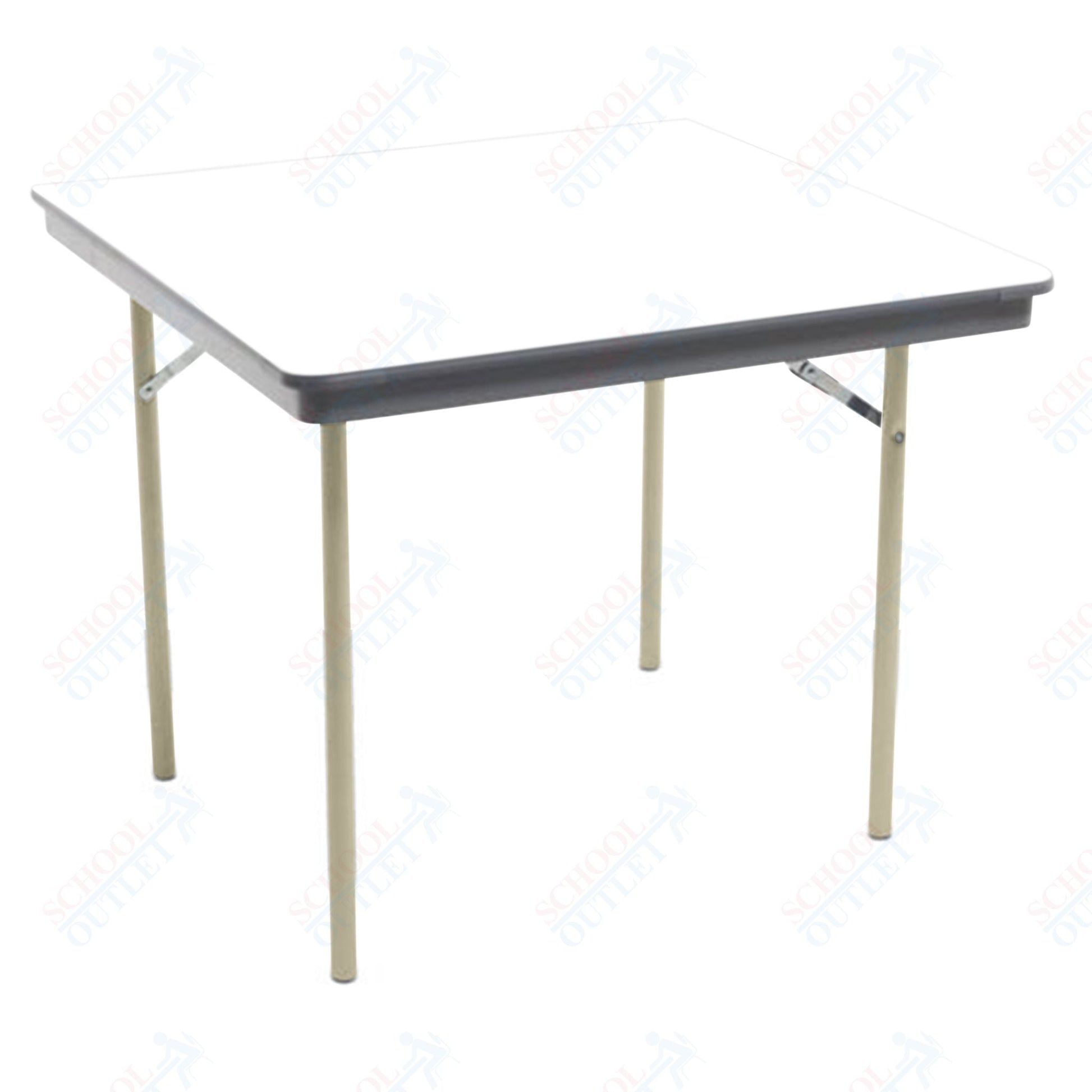 AmTab Dynalite Featherweight Heavy - Duty ABS Plastic Folding Table - Square - 36"W x 36"L x 29"H (AmTab AMT - SQ36DL) - SchoolOutlet